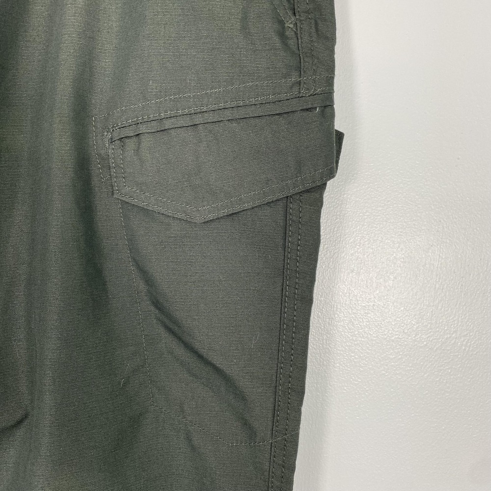 Lake & Trail Cargo Pants Mens 43x30 Green Elastic Waist Tear Resistant Workwear - Picture 3 of 16